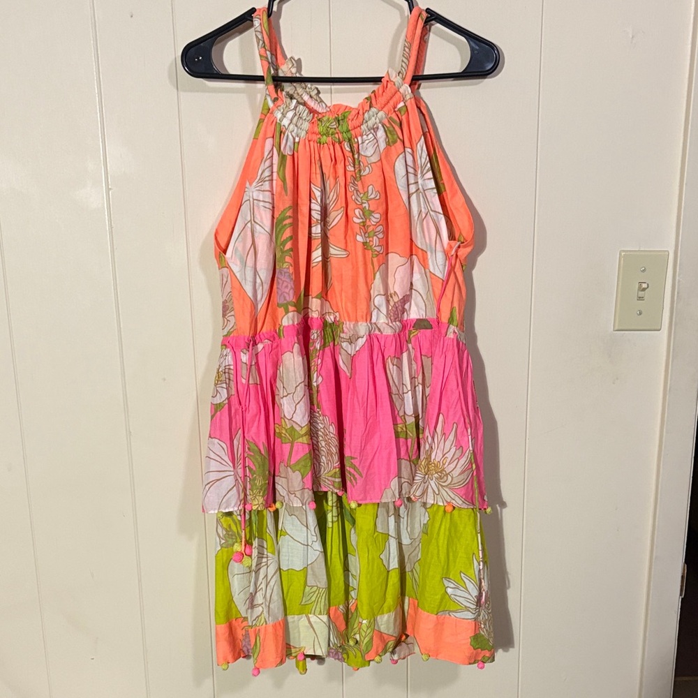 Farm Rio Floral Tiered Sundress L new